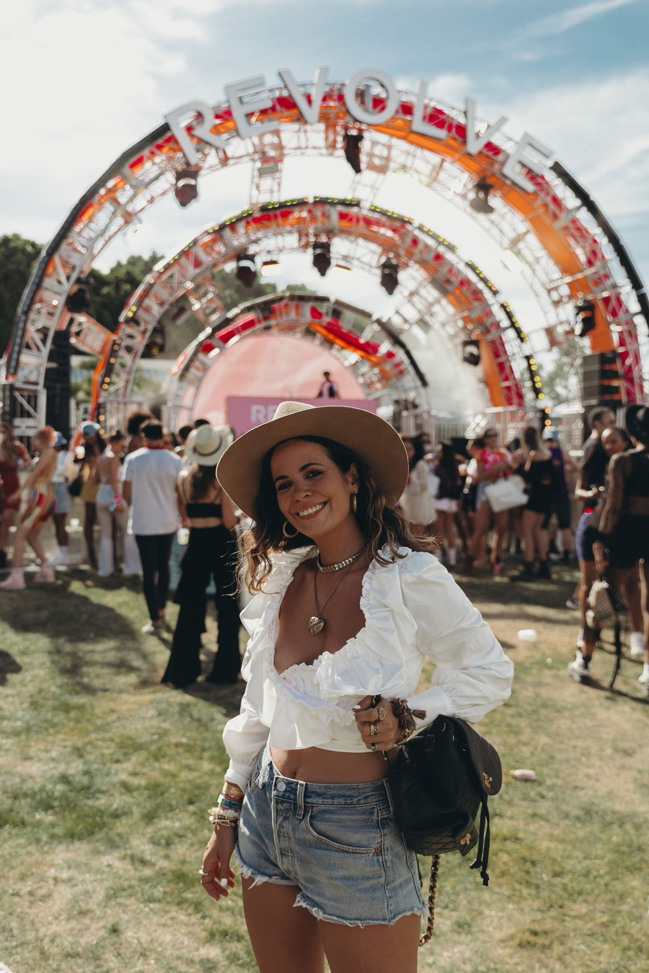 Sara of Collage Vintage at Revolve Festival Spring Summer 2019