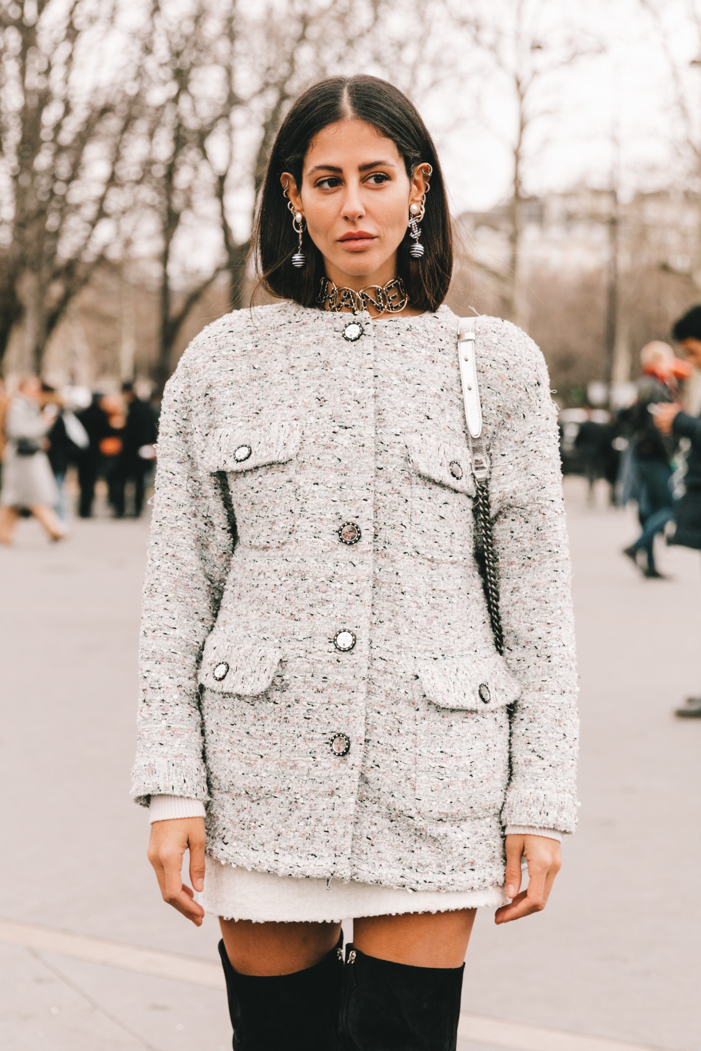 Chanel Street Style Paris Fashion Week Fall Winter by Collage Vintage