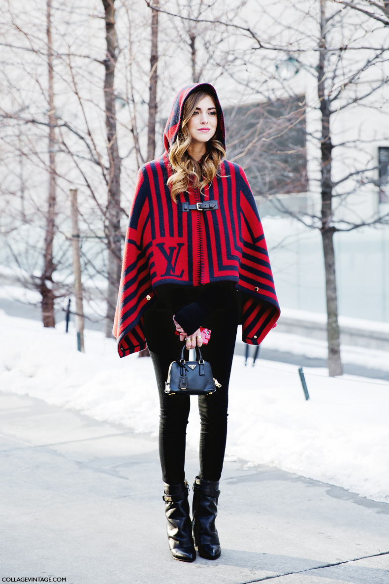 New_York_Fashion_Week-Street_Style-Fall_Winter-2015-Stripes_Fur_Coat-White_Boots-Chiara_Ferragni-Louis_Vuitton_Cape-1
