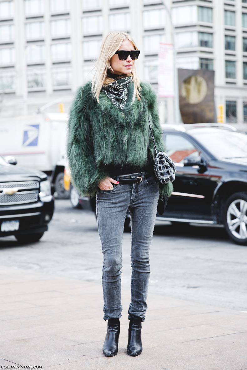 New_York_Fashion_Week-Street_Style-Fall_Winter-2015-Fur_Coat-Jeans-