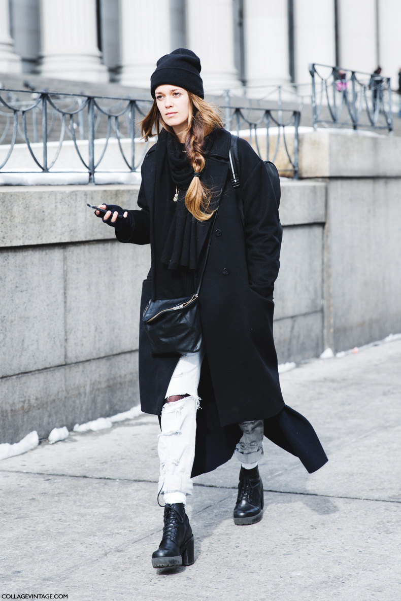 New_York_Fashion_Week-Street_Style-Fall_Winter-2015-Beanie-Ripped_Jeans-Braid-