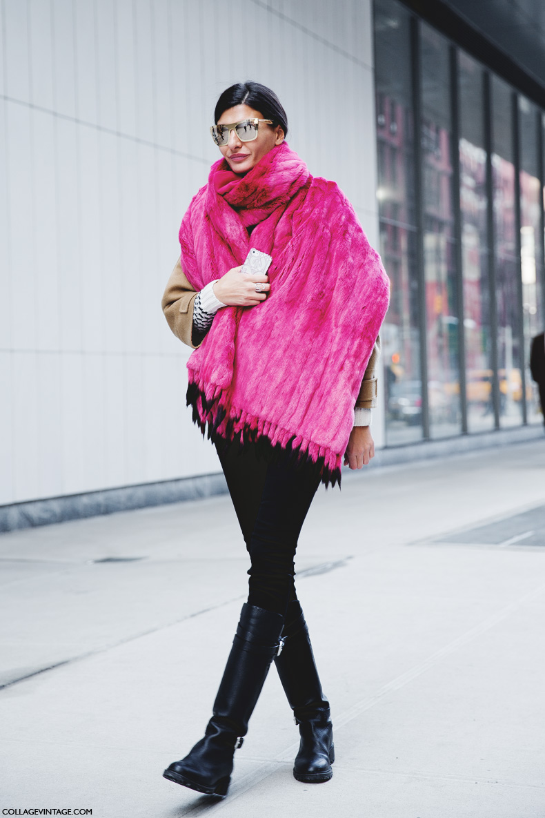 New_York_Fashion_Week-Street_Style-Fall_Winter-2015-Giovanna_Battaglia-Fur_Scarf-1