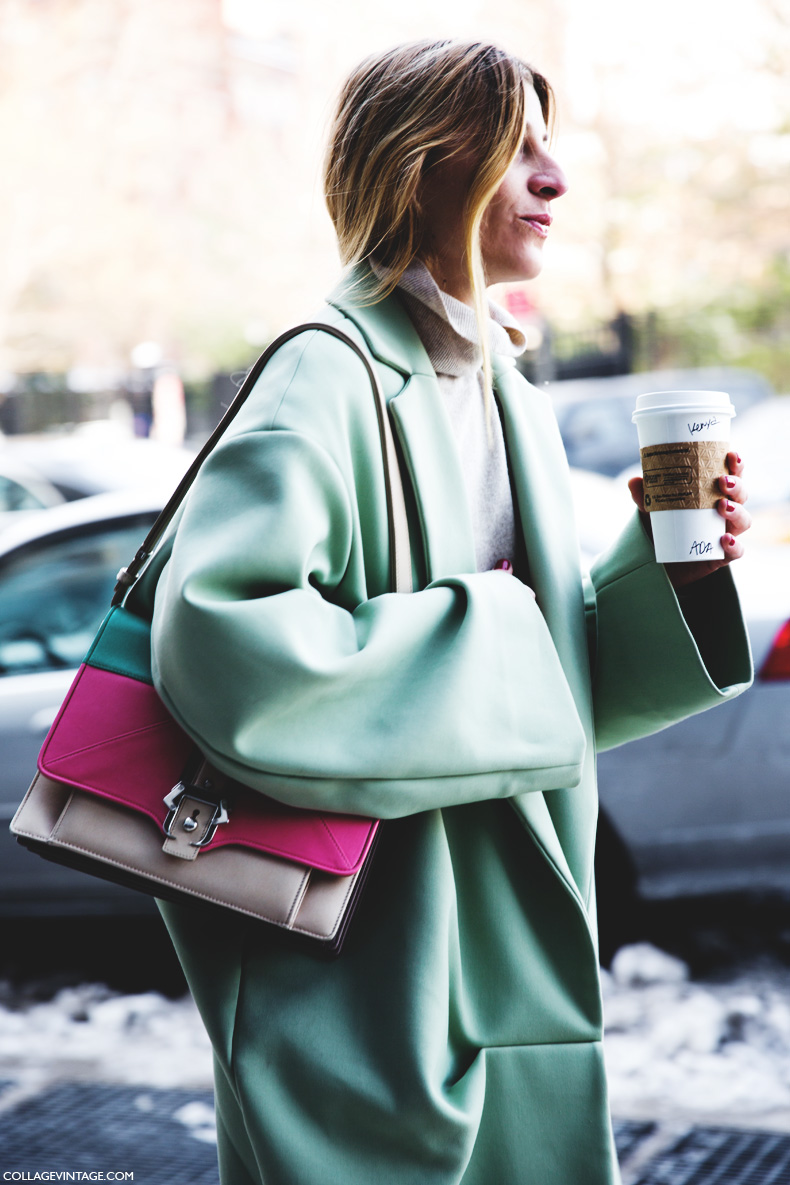 New_York_Fashion_Week-Street_Style-Fall_Winter-2015-Ada_Kokosar-Green_Coat-