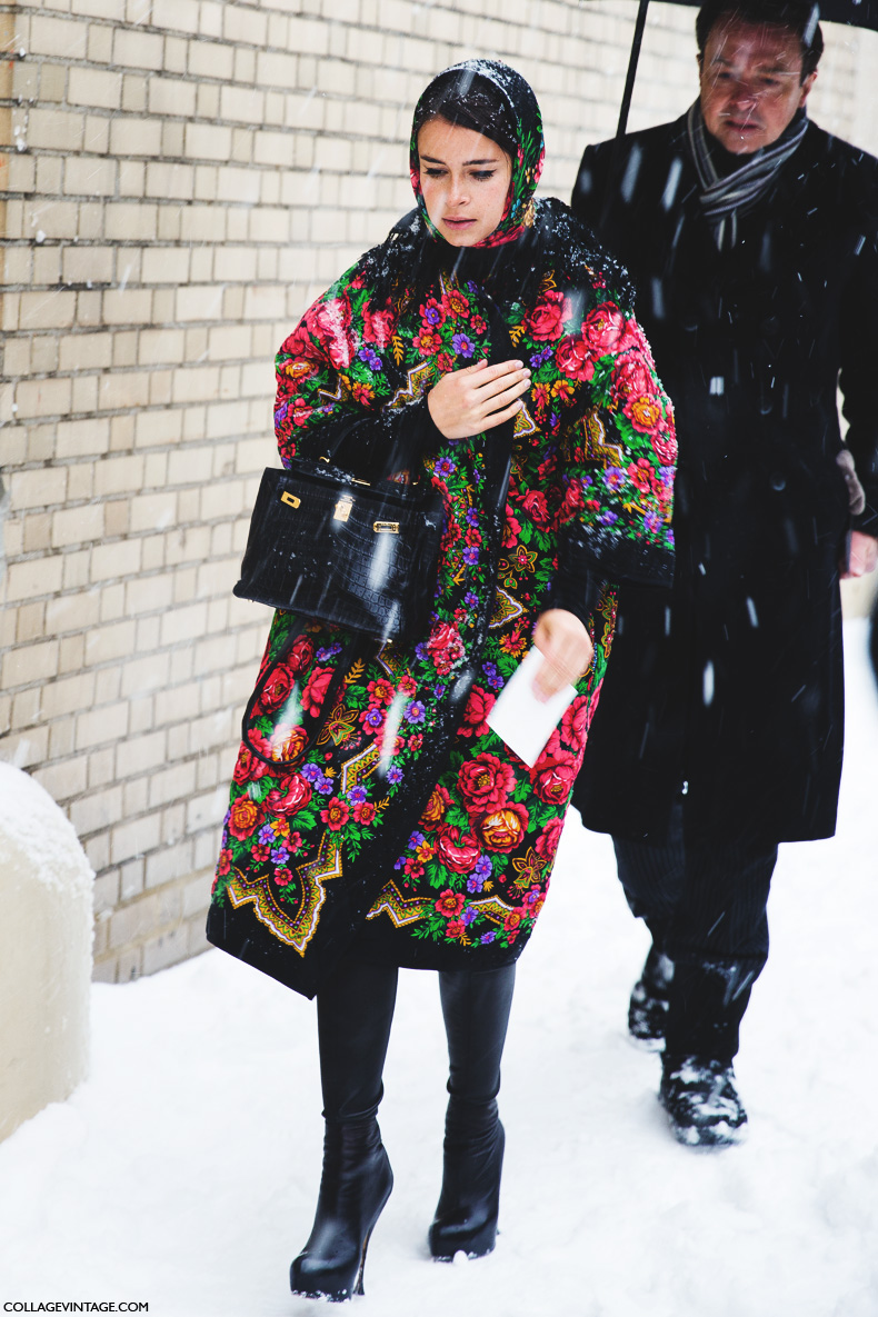 New_York_Fashion_Week-Street_Style-Fall_Winter-2015-miroslava_duma-floral_russian_print-