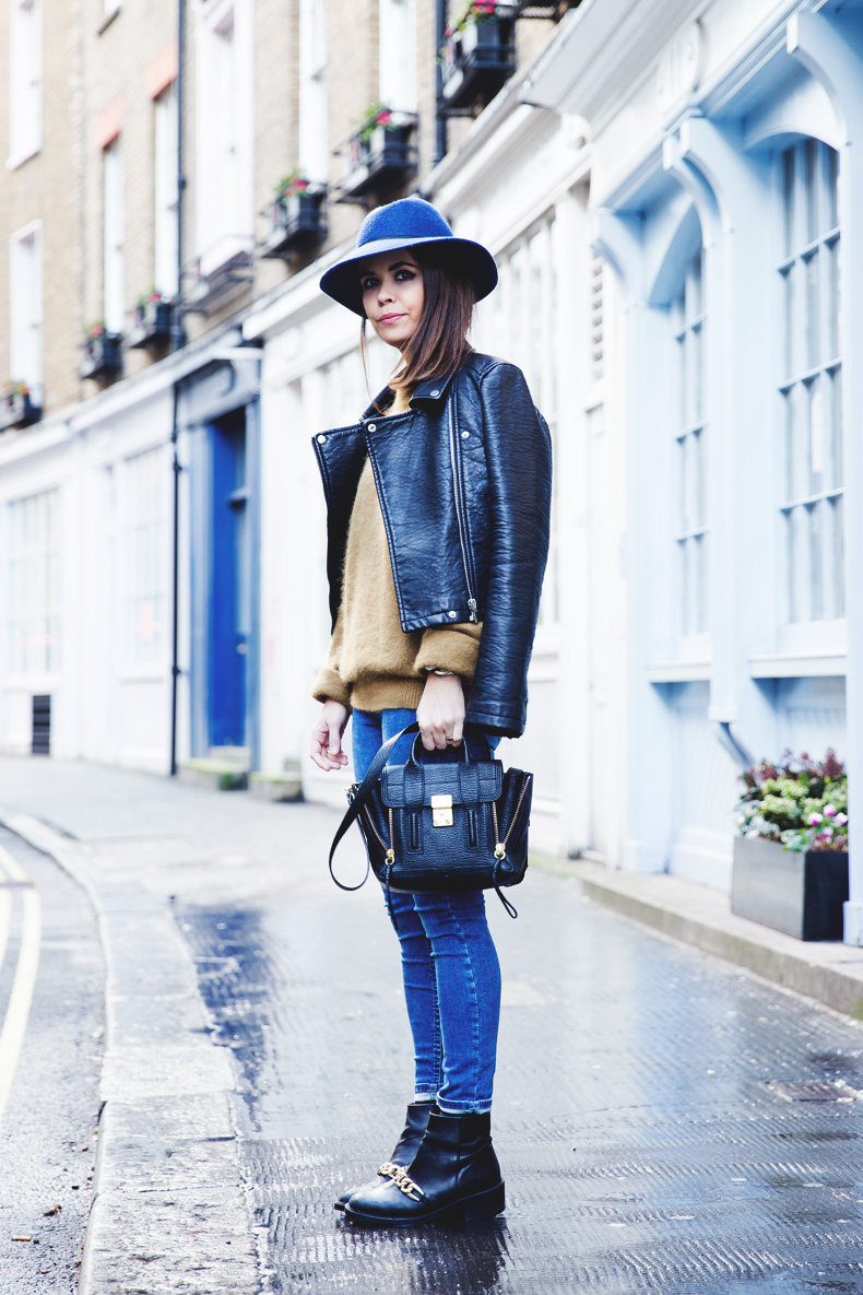 Blue_Hat-OLive_Jumper-Jeans-London-LFW-Street_Style-Outfit-7