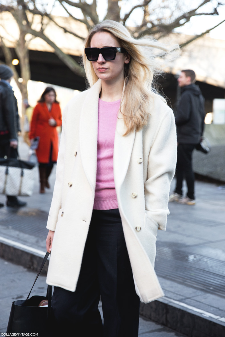 London_Fashion_Week-Street_Style-Fall_Winter_14-White_Coat-Pink_Jumper-