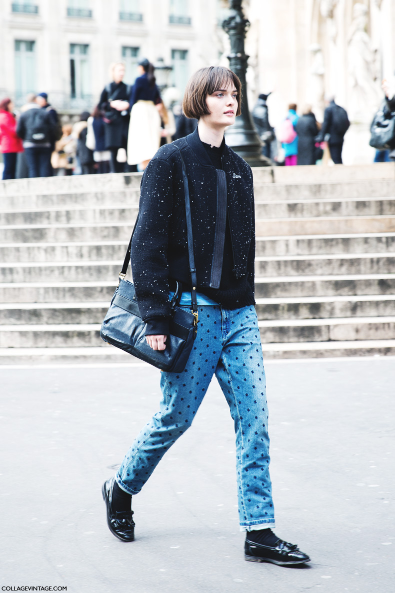 Paris_Fashion_Week_Fall_14-Street_Style-PFW-_Stella_McCartney-Model-Trousers-Dots-