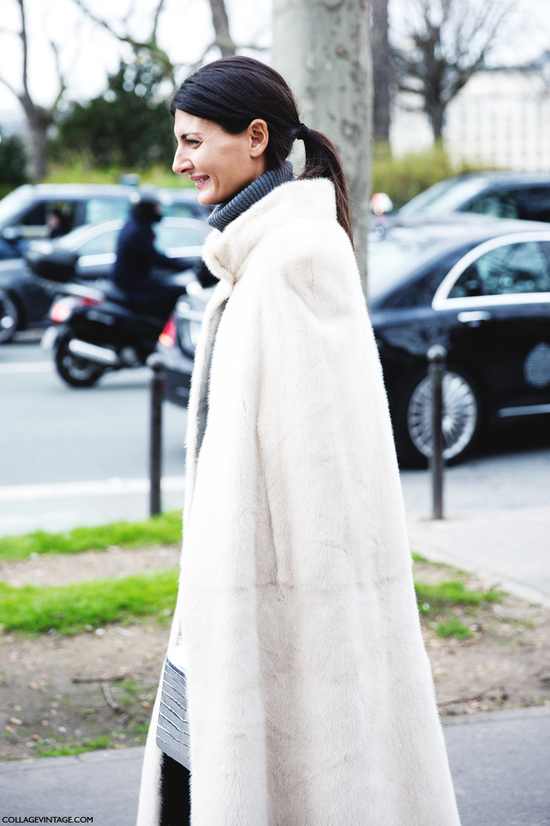 Paris_Fashion_Week_Fall_14-Street_Style-PFW-Giovanna_Battaglia-Fur_Cape-Dior-