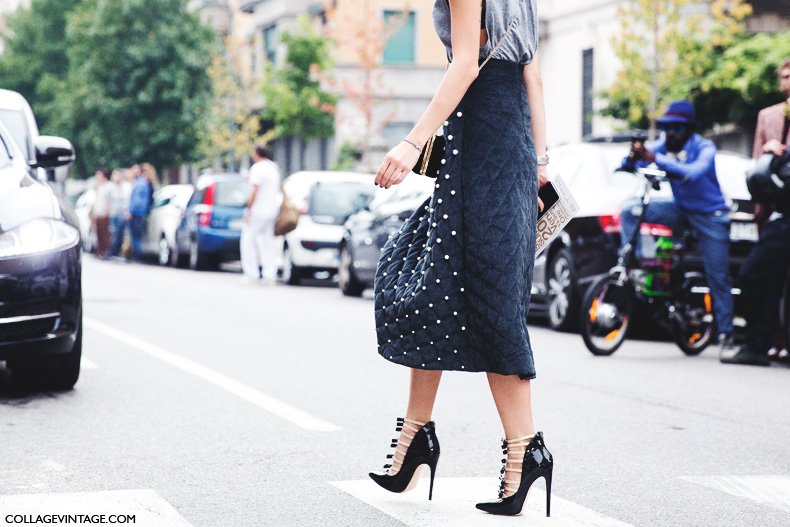 Milan_Fashion_Week_Spring_Summer_15-MFW-Street_Style-Midi_Skirt-Pearls-Bows_Sandals-