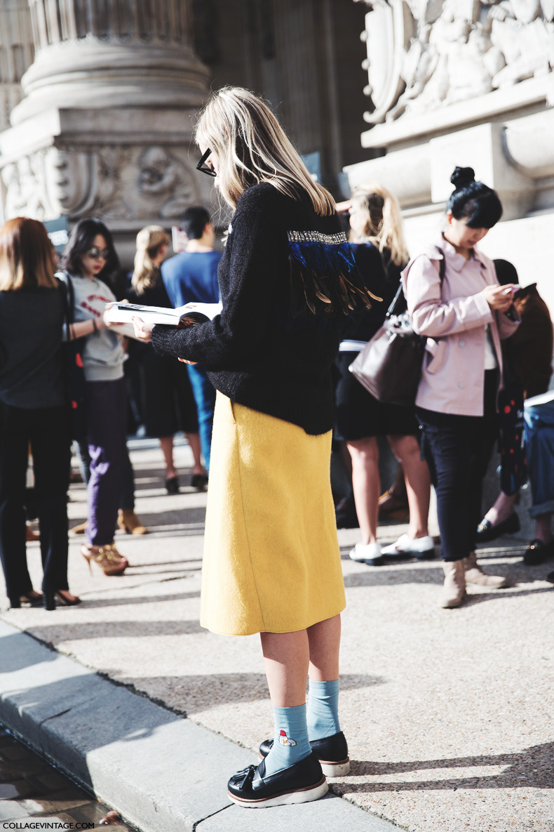 Paris_Fashion_Week_Spring_Summer_15-PFW-Street_Style-Yellow_Skirt-Socks-