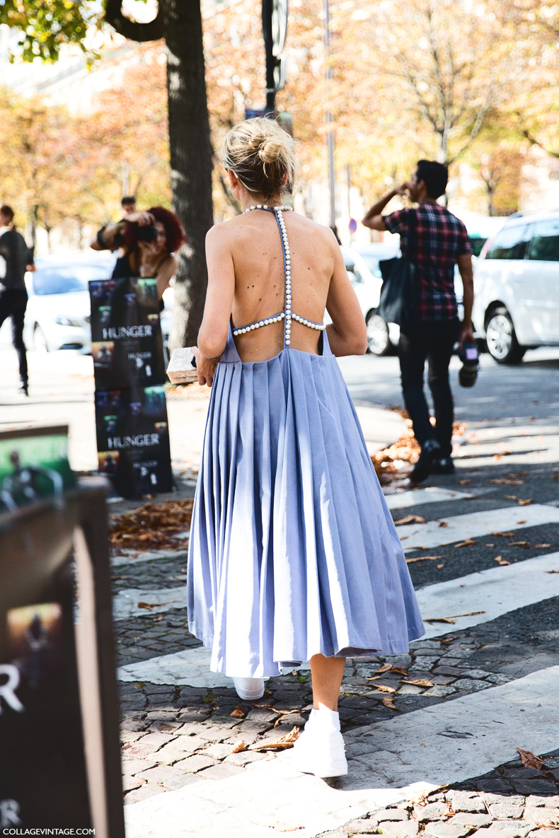 Paris_Fashion_Week_Spring_Summer_15-PFW-Street_Style-Natalie_Joos-Pearls_Back_Dress-Sneakers-