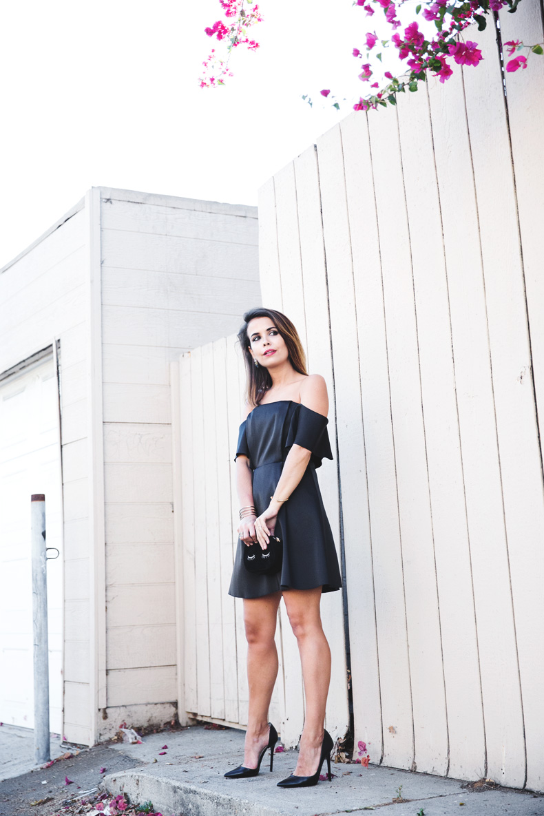 Sandro_Off_Shoulders_Dress-Night-Capsule_Collection-Outfit-Street_Style-LBD-Little_Black_Dress-11