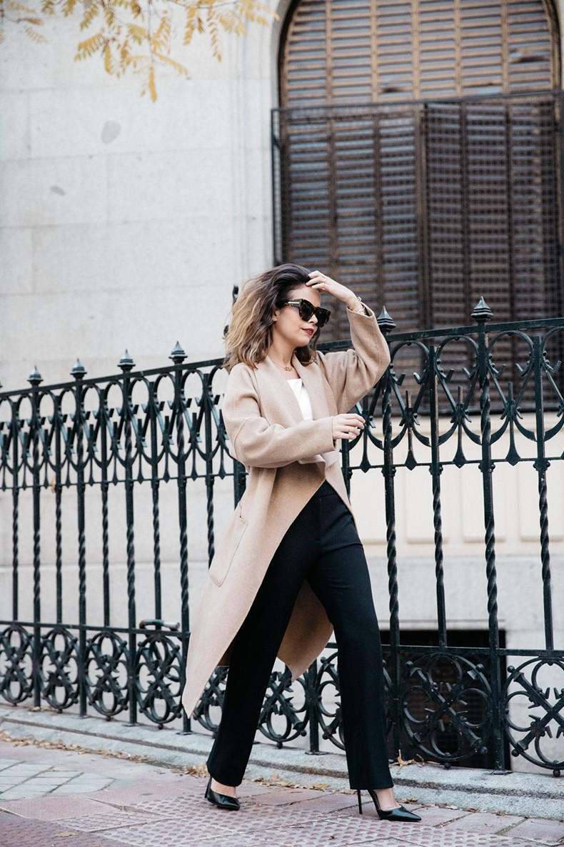 Bardot_Top-Stripes-Purificacion_Garcia_Trousers-Camel_Coat-Outfit-Street_Style-Collage_Vintage-31