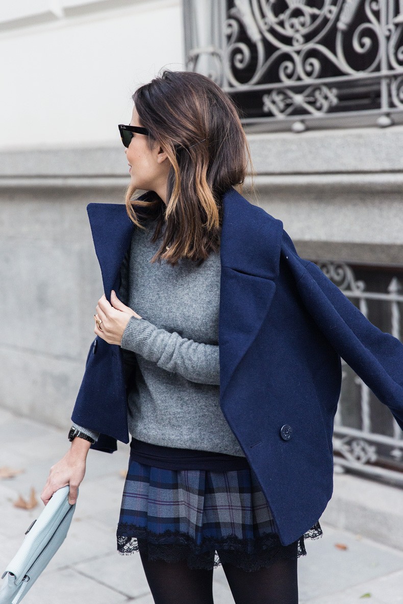 Checked_Skirt-Cashmere_Sweater-Navy_Jacket-Loafers-Outfit-Street_Style-Collage_Vintage-29