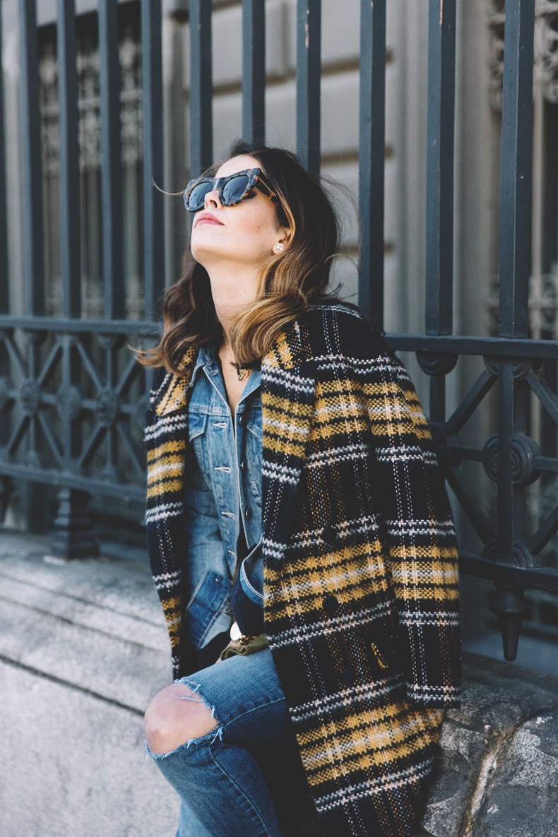 Plaid_Coat-Double_Denim-Luxenter_Jewelry-Outfit-Street_Style-Oxfords-Collage_Vintage-13