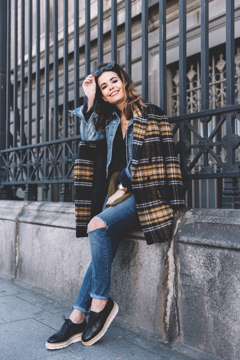 Plaid_Coat-Double_Denim-Luxenter_Jewelry-Outfit-Street_Style-Oxfords-Collage_Vintage-14