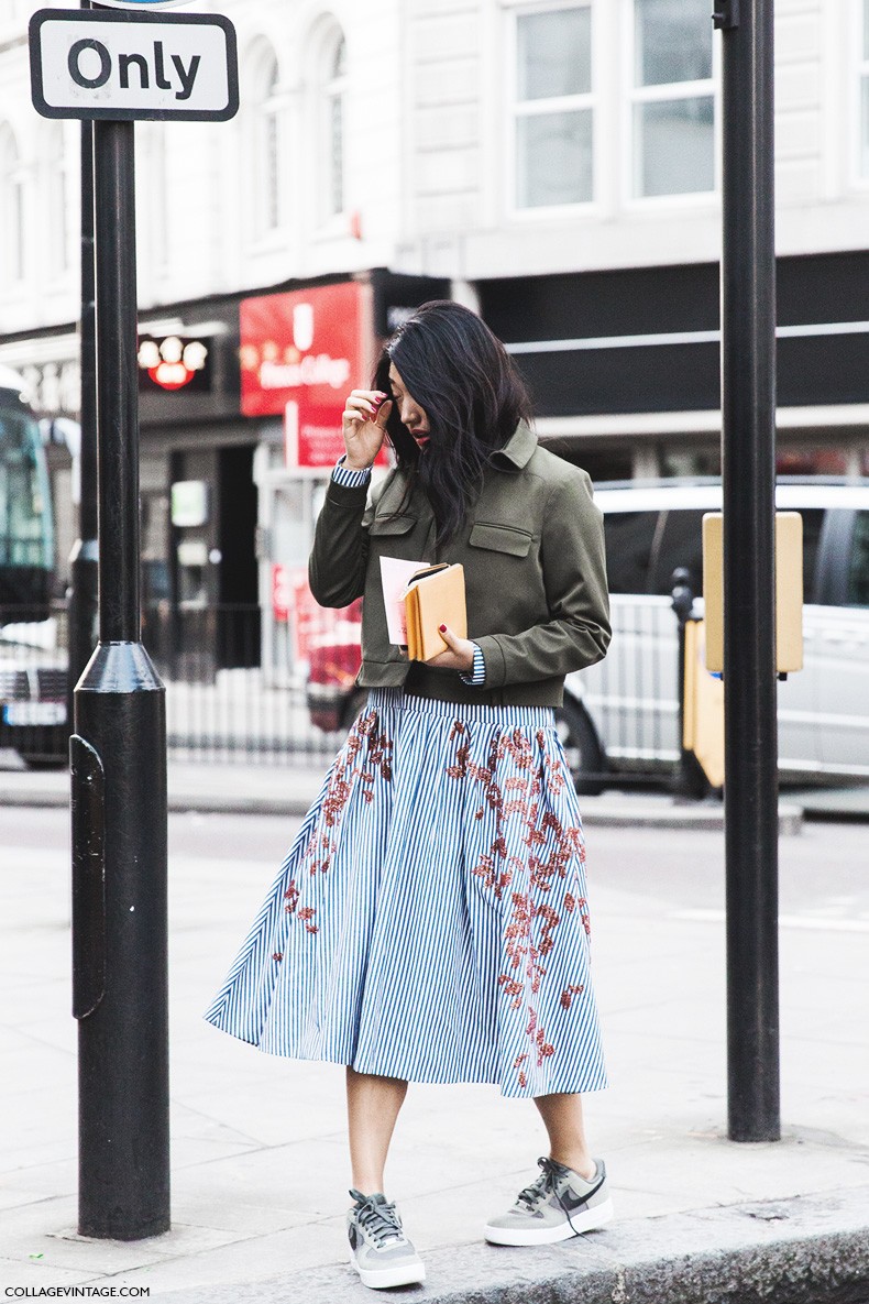 London_Fashion_Week_Fall_Winter_2015-Street_Style-LFW-Collage_Vintage-Modi_Dress_Militar_Jacket-1