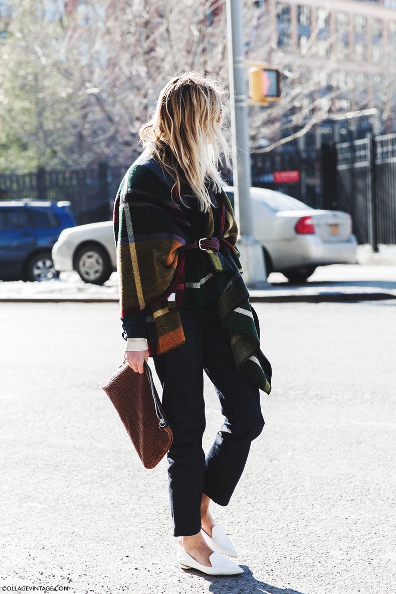 New_York_Fashion_Week-Fall_Winter_2015-Street_Style-NYFW-Camille-Checked_Cape-