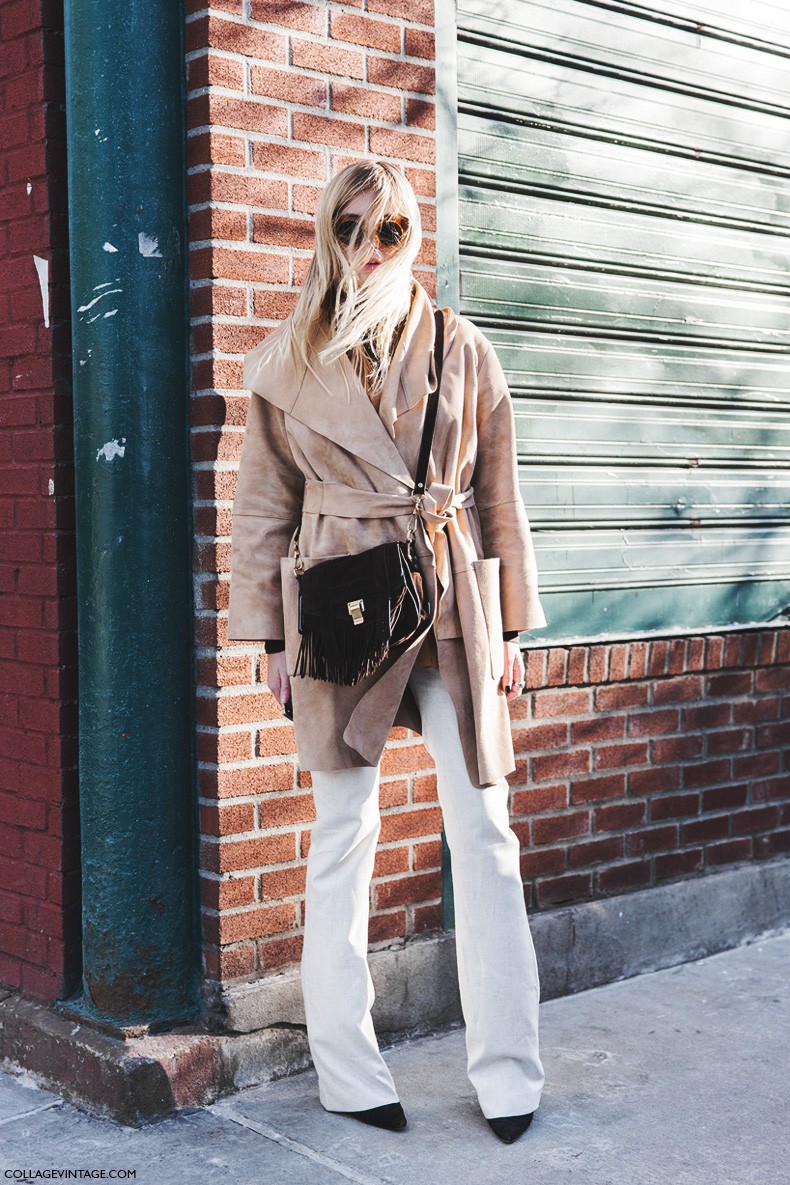 New_York_Fashion_Week-Fall_Winter_2015-Street_Style-NYFW-Camille_Over_The_Rainbow-Suede_Coat-Flared_Jeans-