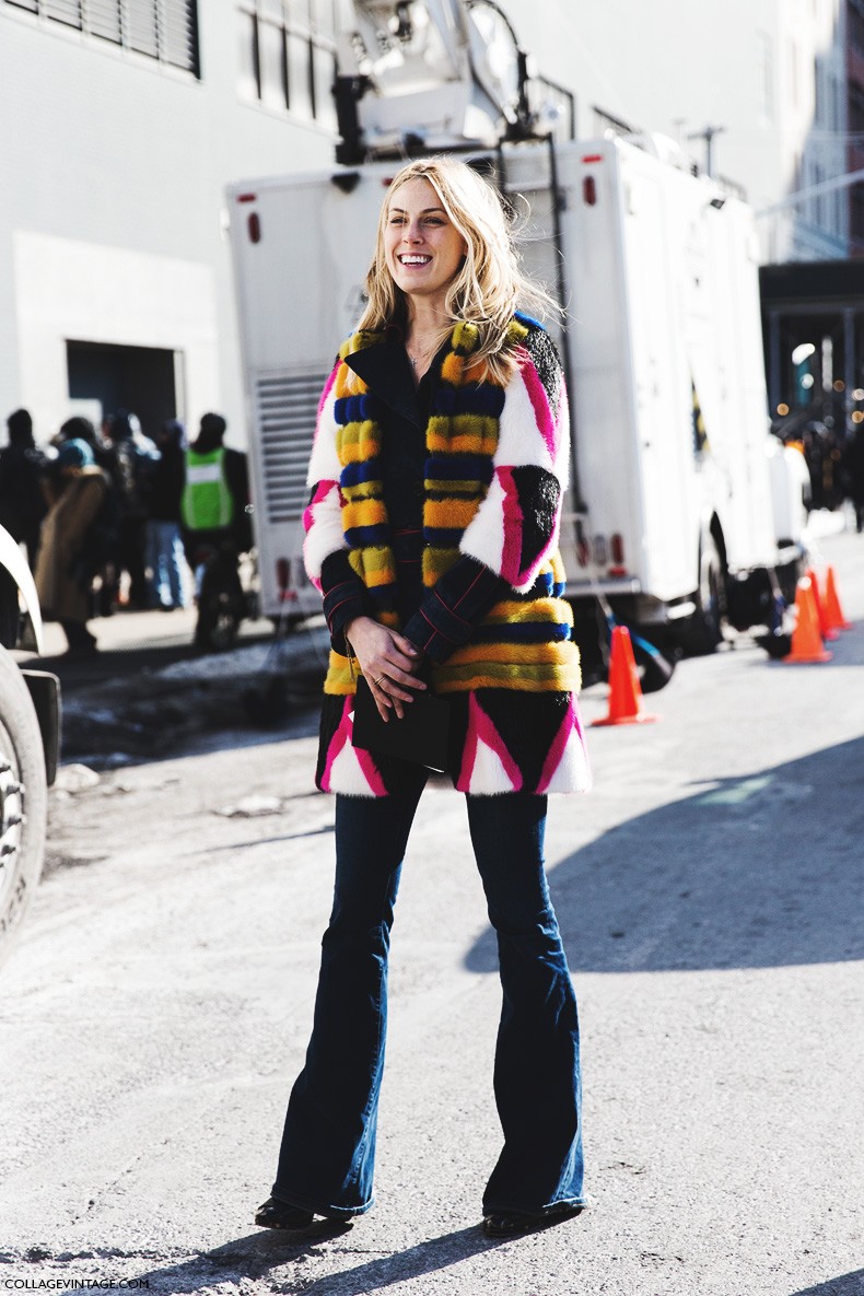 New_York_Fashion_Week-Fall_Winter_2015-Street_Style-NYFW-Falred_Jeans-Fur_Coat-