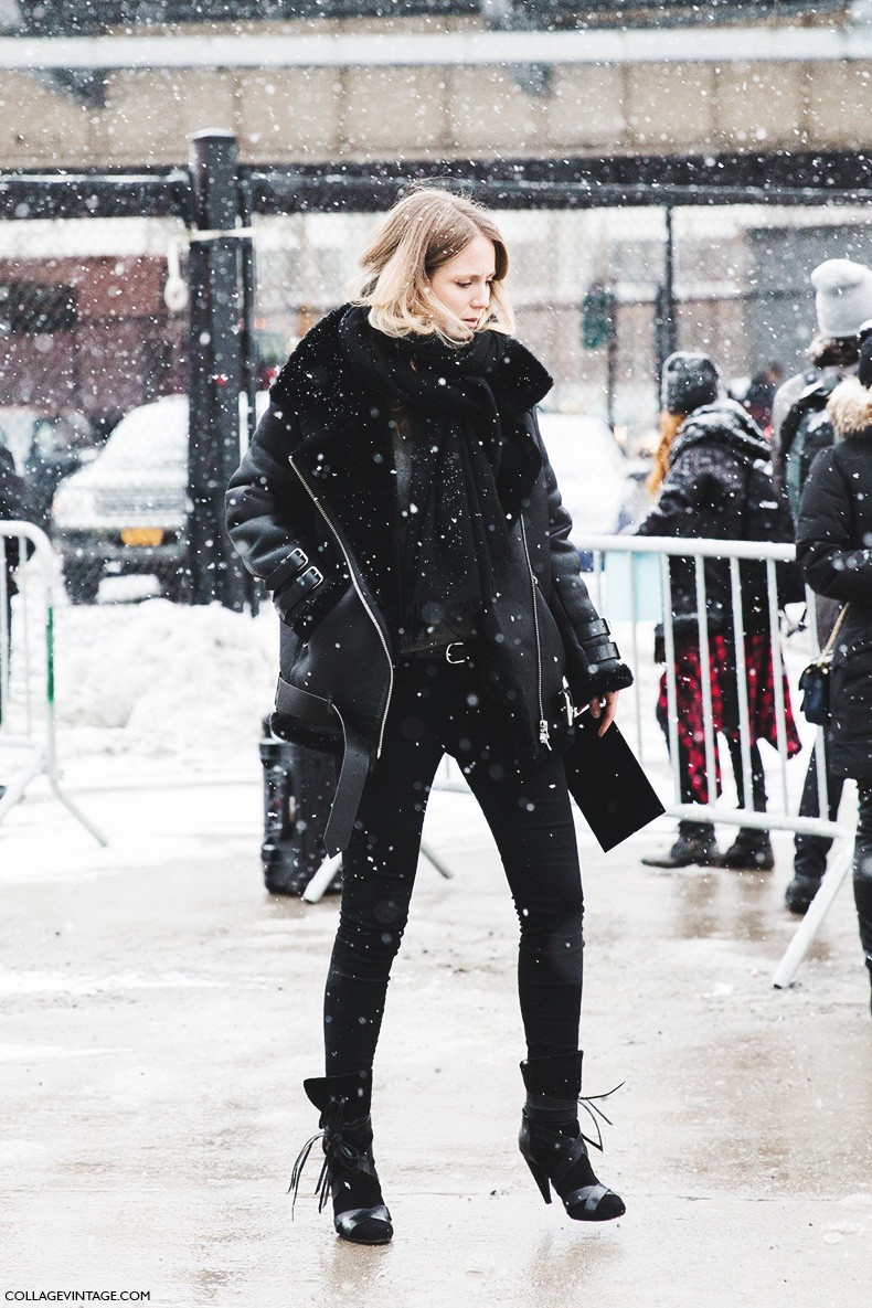 New_York_Fashion_Week-Fall_Winter_2015-Street_Style-NYFW-Jennifer_Neyt-Acne_Shearling_Jacket-Isabel_Marant_Boots-Total_Black