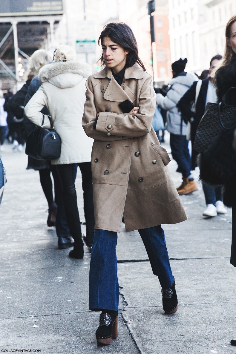 New_York_Fashion_Week-Fall_Winter_2015-Street_Style-NYFW-Leandra_medine-Trench_Coat-Clogs-