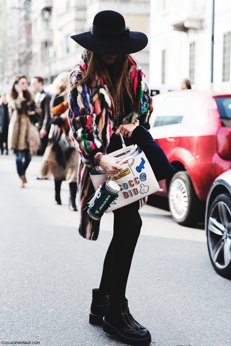 Milan_Fashion_Week-Fall_Winter_2015-Street_Style-MFW-Carlotta_Oddi-Fur_Colorful_Coat-