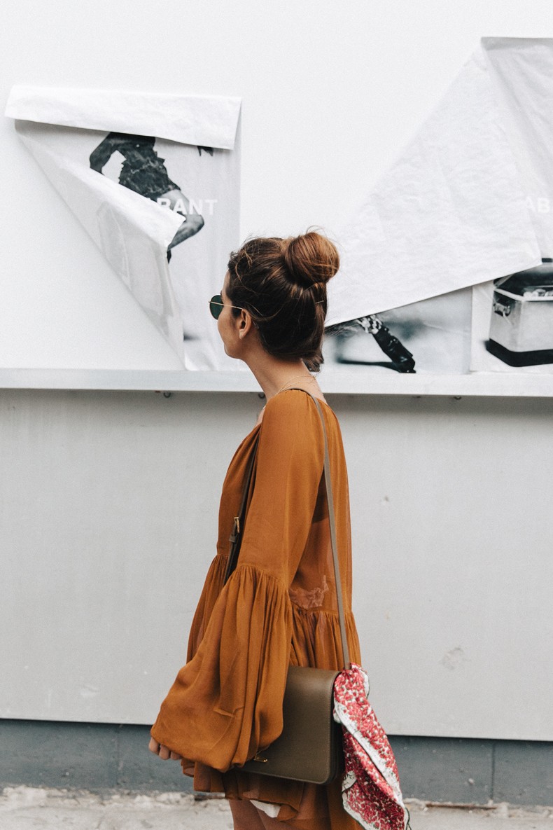 Blouse_Mustard-Isabel_marant_Sandals-Topknot-Outfit-Street_Style-1