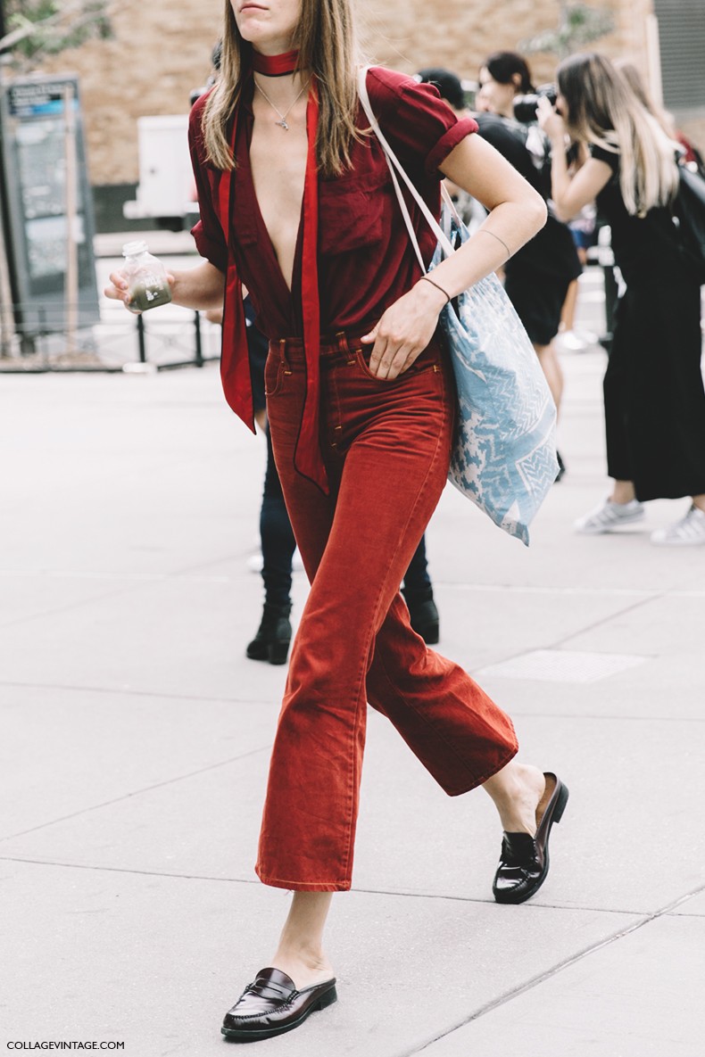 New_York_Fashion_Week-Spring_Summer-2016--Street-Style-Lacoste-Red-Cropped_Trousers-Total_Red-Thin_Scarf-1