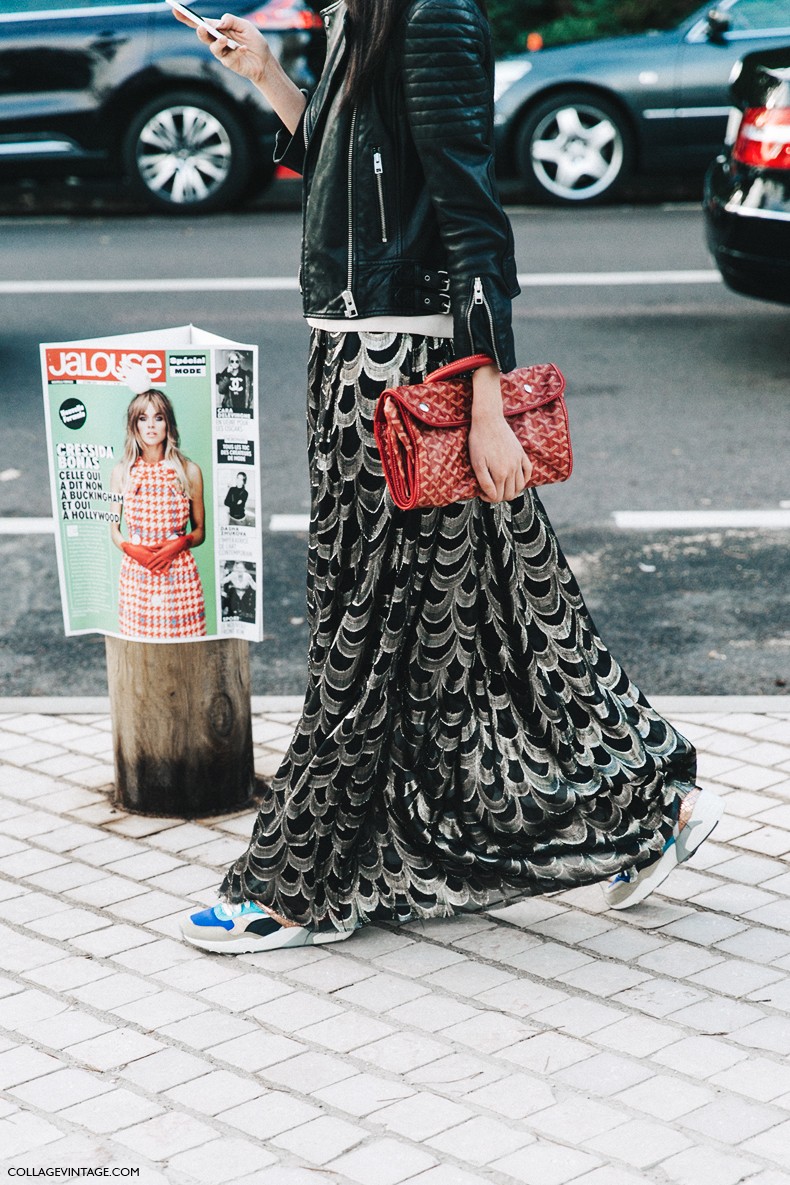 PFW-Paris_Fashion_Week-Spring_Summer_2016-Street_Style-Say_Cheese-Maxi_Skirt-Sneakers-