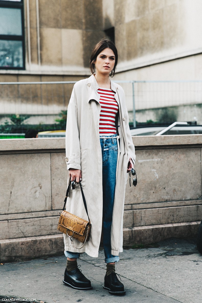 PFW-Paris_Fashion_Week-Spring_Summer_2016-Street_Style-Say_Cheese-Trench_Coat-Chloe_Bag-Striped_Top-Jeans-3