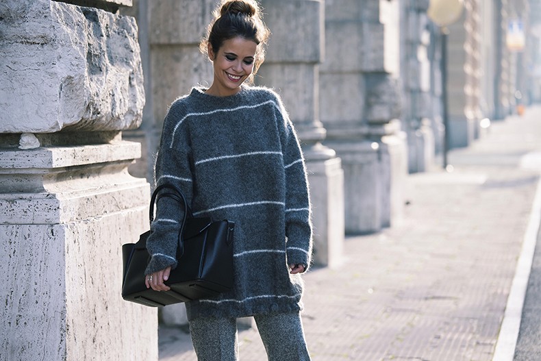 Stella_McCartney-N21_Sweater-Bally_Bag-Outfit-BrunaRosso-Cuneo-Topknot-Grey_Look-Collage_Vintage-Street_Style-1