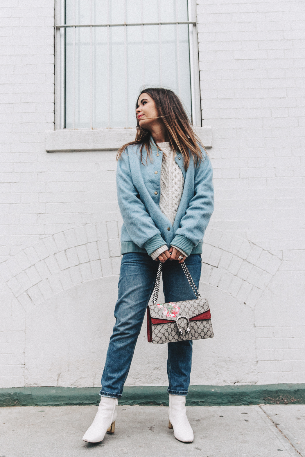 Blue_Bomber-Ganni-Topshop_Jeans-White_Boots-Gucci_Bag-Outfit-NYFW-New_York-Street_Style-17