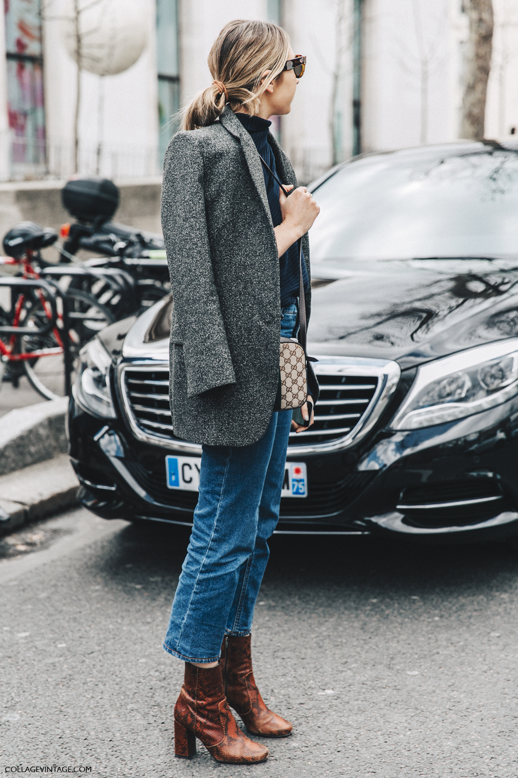 PFW-Paris_Fashion_Week_Fall_2016-Street_Style-Collage_Vintage-Grey_Blazer-Gucci-Jeans-2