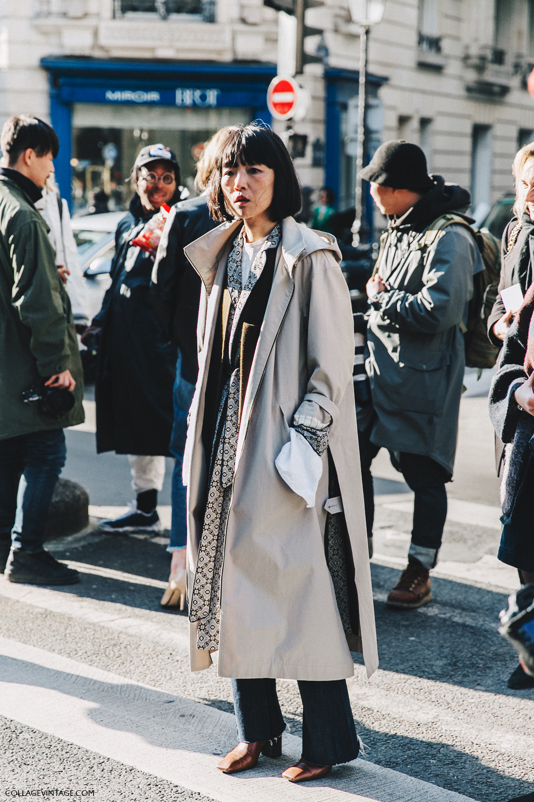 PFW-Paris_Fashion_Week_Fall_2016-Street_Style-Collage_Vintage-Pijama_Trend-Layers-TRench-1