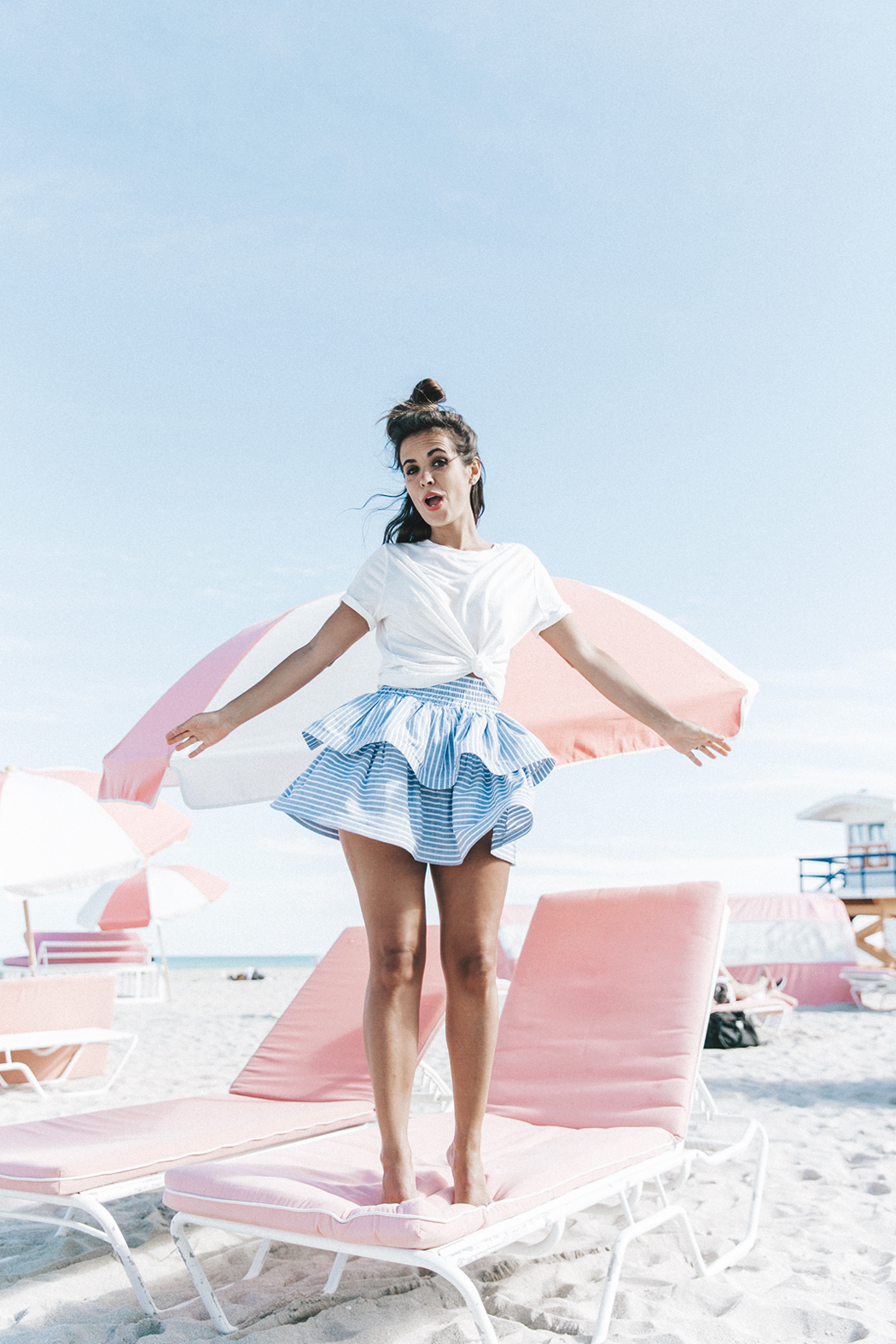 Miami-Striped_Skirt-Knotted_Top-Beach-South_Beach-Candy_Colors-Collage_On_The_Road-Street_Style-OUtfit-225