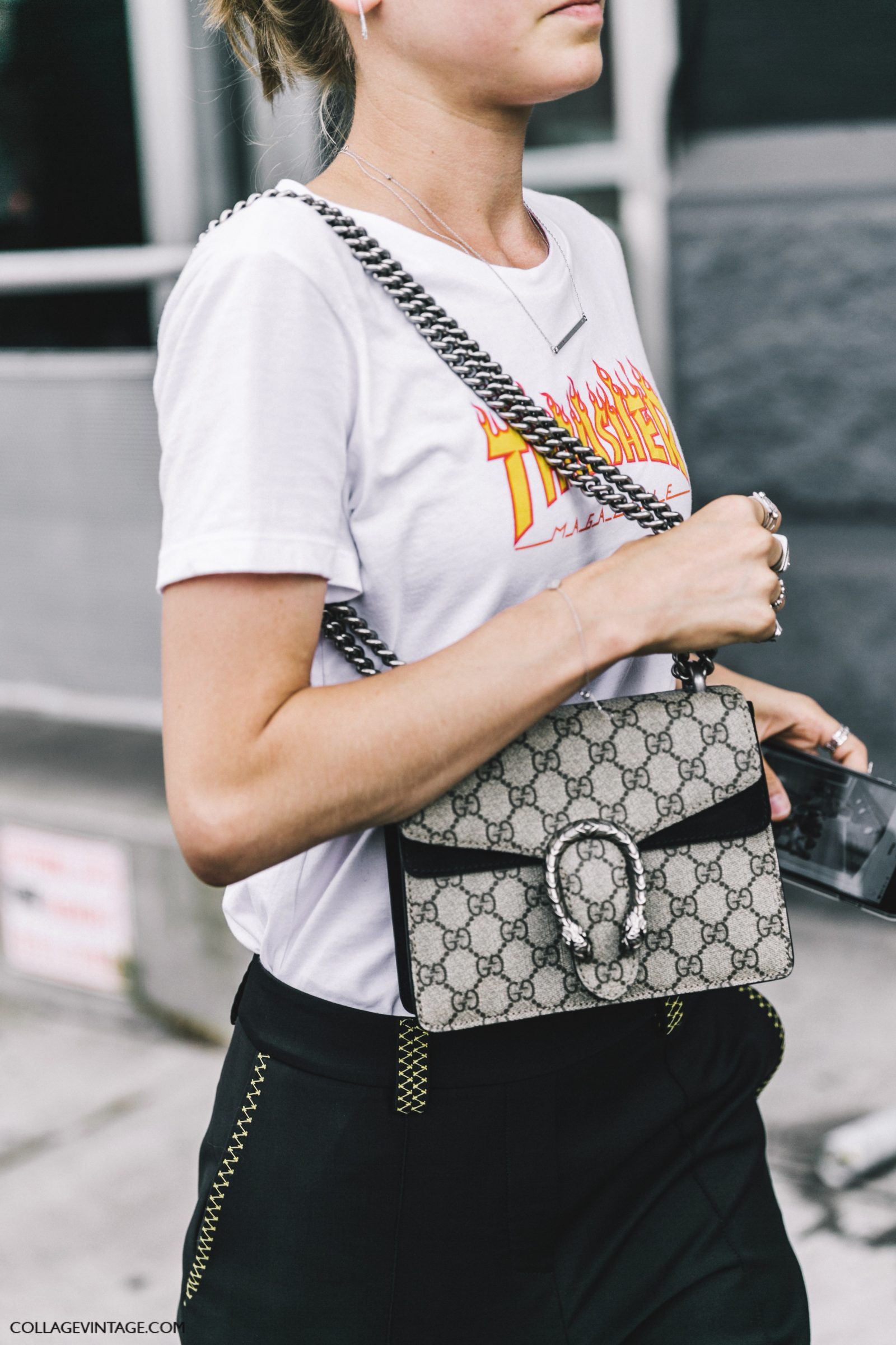 nyfw-new_york_fashion_week_ss17-street_style-outfits-collage_vintage-jessica_minkoff-earrings-graphic_tee-black_trousers-chloe_sandals-gucci_bag-4