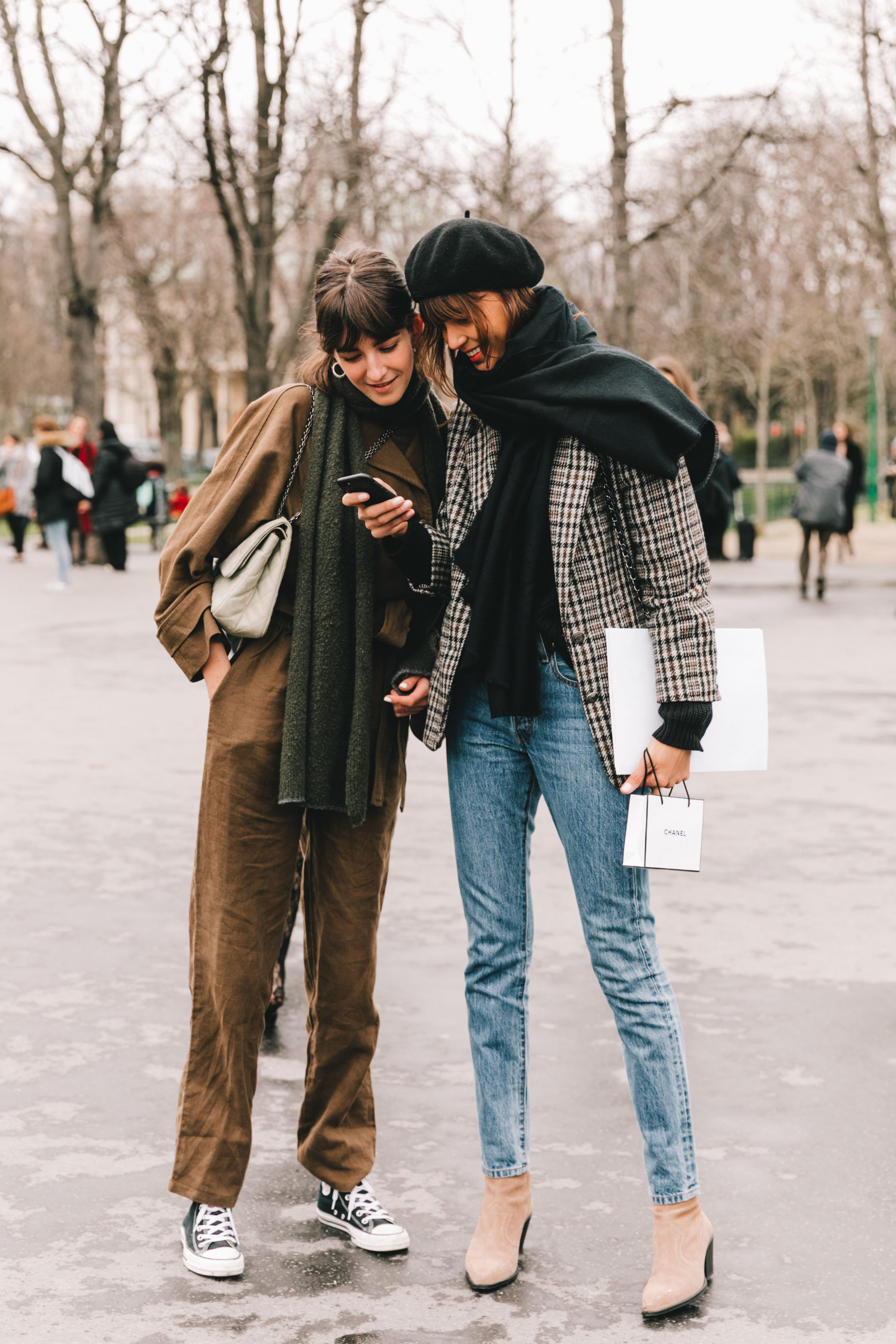 Girls after Chanel fashion show at Paris